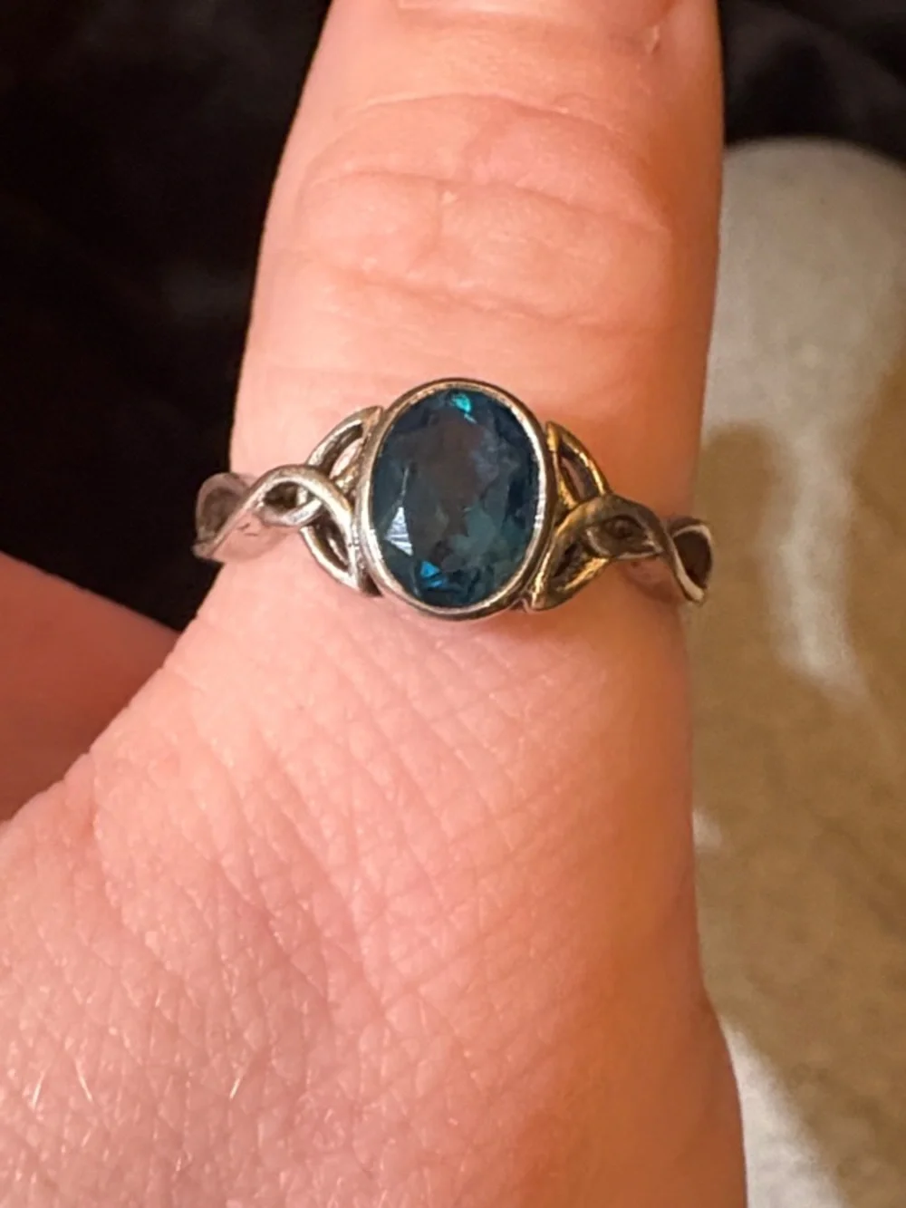 Sterling Silver Blueberry London Blue Topaz Ring